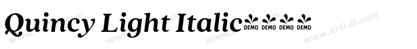 Quincy Light Italic字体转换